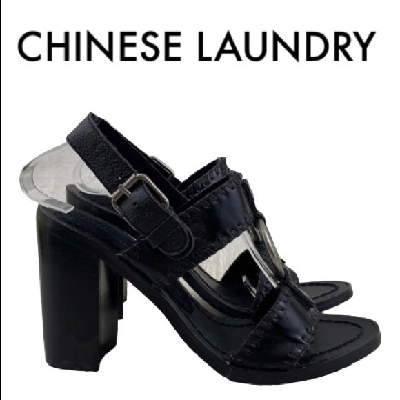 Chinese Laundry Shoes - CHINESE LAUNDRY NEW BLACK BLOCK SANDAL HEELS 7 M